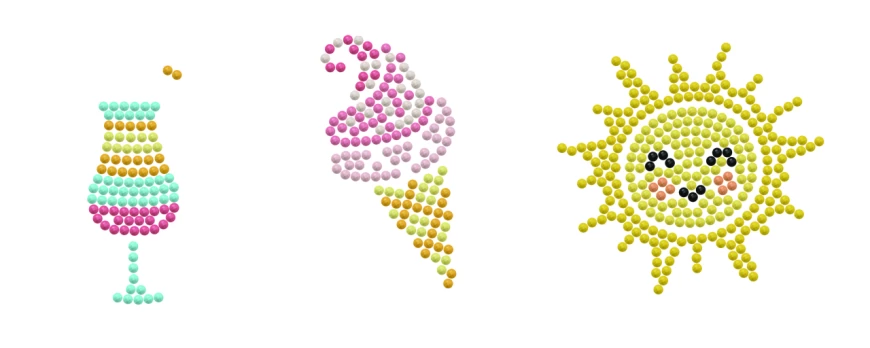 DIAMOND DOTS kūrybinis rinkinys piešimas deimantais SUNSHINE, 3 lipdukai, DTZ12.040