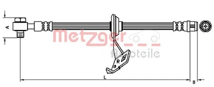 Stabdžių žarnelė METZGER 4116207