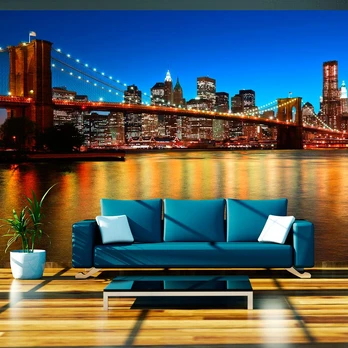 Artgeist Fototapetas - Dusk over the Brooklyn Bridge 250x193