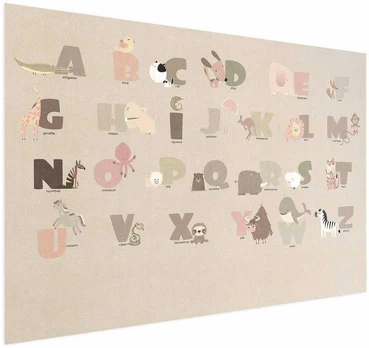 Artgeist Plakatas - rusvai gelsvas Alphabet