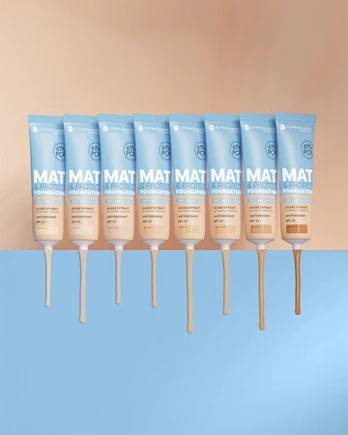 Hipoalerginis matinis apsauginis pagrindas su SPF 25, 06 Caramel, 30g