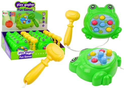 Žaidimas, varlė Lean Toys Wac A Mole, 12 cm, žalia