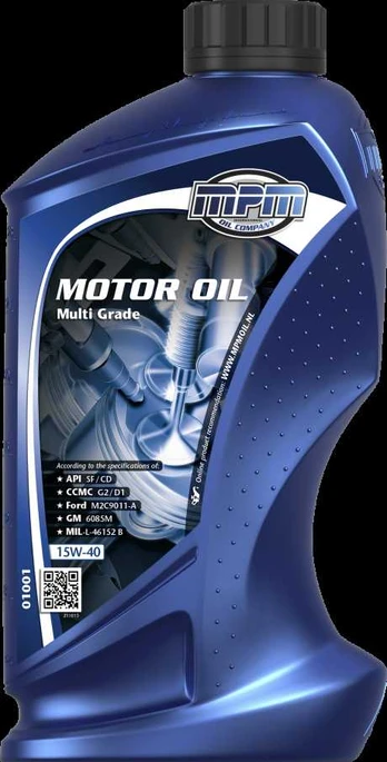 Alyva MPM Motoroil Multigrade 15W40 SF-CC 1L (01001)