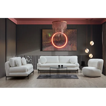 Dvivietė sofa Livorno-White Balta