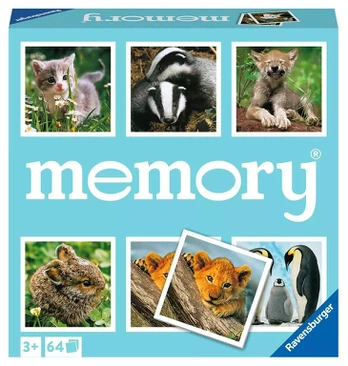 Edukacinis žaidimas Ravensburger Grand Memory - Theme: Small animals Spalvotas