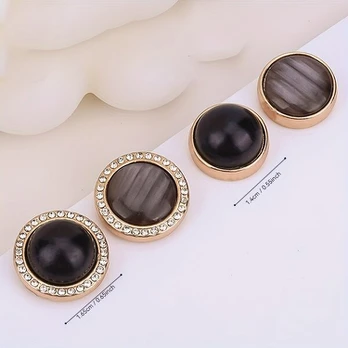 Magnetinės sagos, 4pcs Golden Edge Shell Pattern Pearl