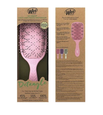 Wet Brush Go Green Thick Hair Paddle Detangler Pink