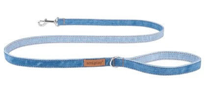 Pavadėlis Amiplay Denim 124978, mėlynas, 1.4m x 1.5cm kaina