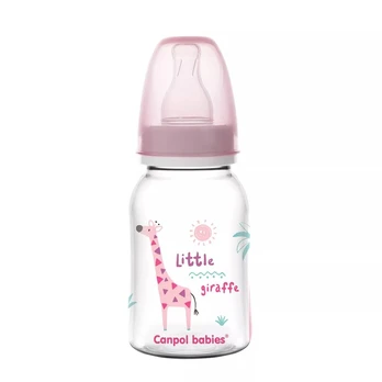 CANPOL 59/100 Buteliukas siauras 120 ml AFRIKA rožinis