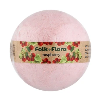 FOLK & FLORA RASPBERRY vonios burbulas, 130 g