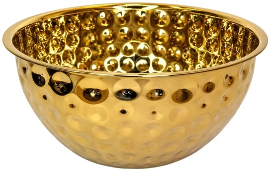 Metalinis serviravimo dubuo auksinis 14 cm