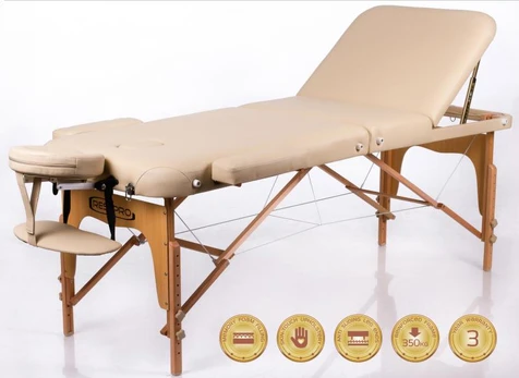 RESTPRO® Memory 3 Beige sulankstomas masažo stalas