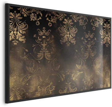 Artgeist Plakatas - Dark Baroque Patterns with Golden Accents