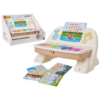 Spalvotas pianinas su stovu