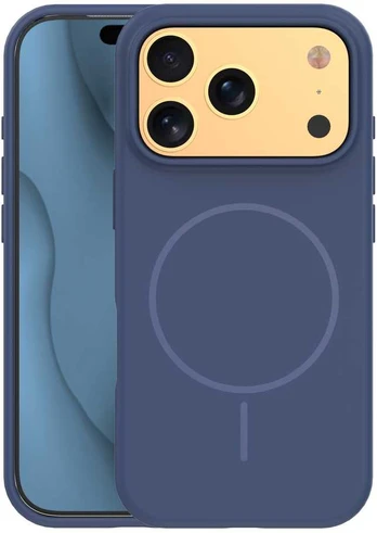 Dėklas Telforceone Silicone Thin Mag case for iPhone 17 Pro Max 6,9' dark mėlynas