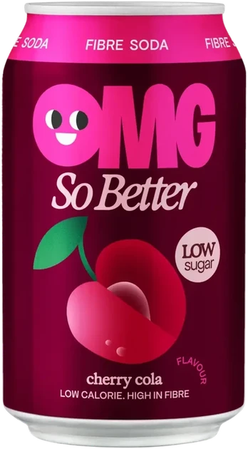 Gāzēts dzēriens OMG Cherry Cola, bundžā, 0.33l (DEP)