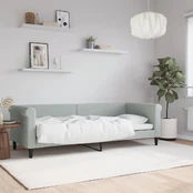 Lova Sofa, šviesiai pilkos spalvos, 80x200cm, aksomas kaina