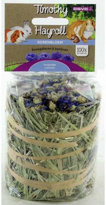 TIJSSEN Timothy Hay Roll šienas su rugiagėlėm 100g