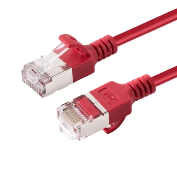 MicroConnect CAT6A U-FTP Slim, LSZH, 7.5m Network Cable, Raudona