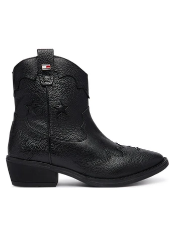 Tommy Hilfiger Kaubojiški batai T3A5-35195-0036 Juoda