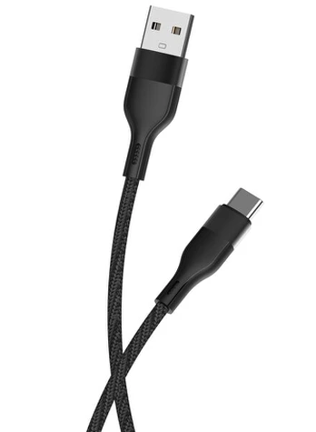 Maxlife MXUC-07 cable USB - USB-C 1,0 m 3A black nylon