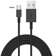 USB kabelis Type-C 10mm prailgintas Black HQ (1M) kaina