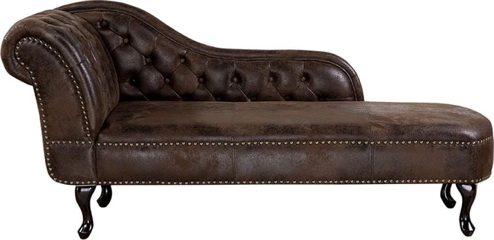 Šezlongas Beliani Nimes Left, ruda sp., 169 cm x 65 cm x 79 cm