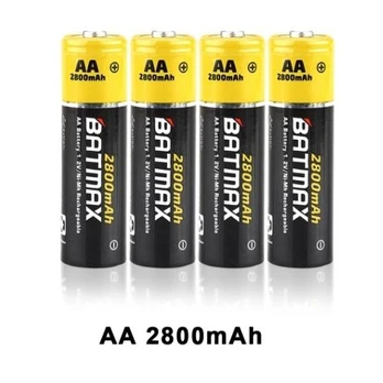 4 vnt - AA kraunami akumuliatoriai 3800 mAh talpos