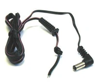 Maitinimo kabelis 1.2m su kištuku DC 5.5/2.1mm (kampinis 90*)