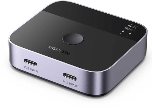 Jungiklis 2x USB-C į HDMI Ugreen AW502 2in1, 4K 60Hz