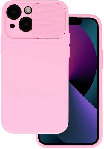 Topt Camshield Soft dėklas skirtas Samsung Galaxy S23 FE Light rožinės spalvos