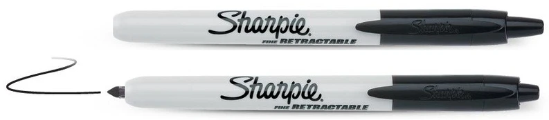 Mark. „Sharpie" RETRACTABLE juod. sp.