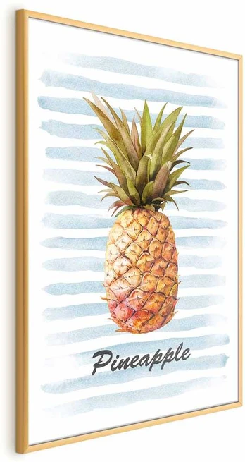 Artgeist Plakatas - Pineapple and Stripes