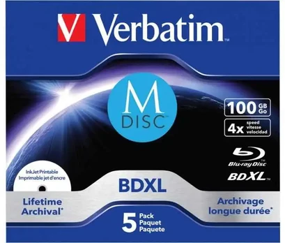 M-DISC BD-R 100GB 4x Printable Jewel Case 5
