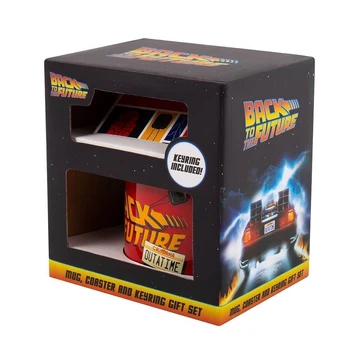 Back to the Future mug, coaster & keyring gift set