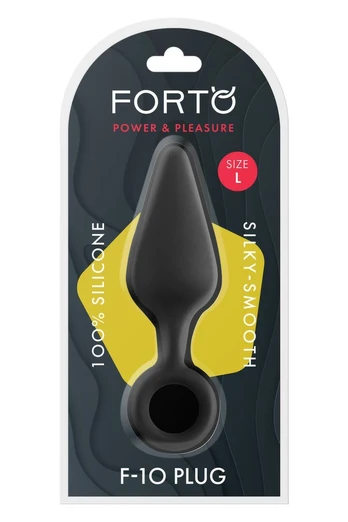 FORTO F-10 Silicone Plug Large Black with Pull Ring - Premium Flexible Design