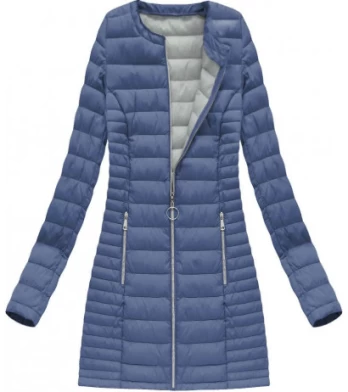 LONG QUILTED JACKET BLUE (21810) striukė