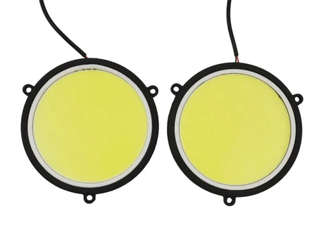 Led dienos žibintai cob apvalūs 9 cm