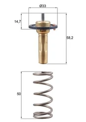 Termostatas, aušinimo skystis MAHLE TX26589D