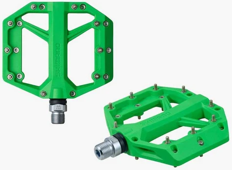 Shimano PD-GR400 Flat Pedal polkimet, vihreä