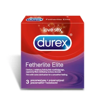 DUREX prezervatyvai ELITE, 3 vnt.