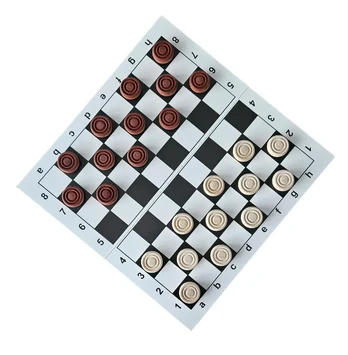 Wooden Checkers with cardboard