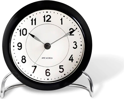 Arne Jacobsen Clocks Arne Jacobsen - Station Table Clock - Ø11 cm - Black & White