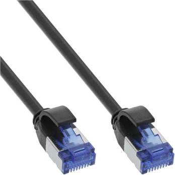 InLine® Patchkabel Slim, Cat.6A, S/FTP, TPE (LSZH), PoE, 7,5m, juodas