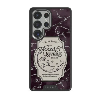 Moonlit Lovers - Samsung Galaxy S25 Ultra Case, Elite Dark (Magnetic) / Silver