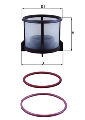 Kuro filtras MAHLE KX72D2