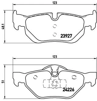 Stabdžių trinkelių rinkinys, diskinis stabdys BREMBO P06038