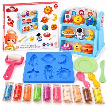 Jokomisiada SPACE Play Dough 10 Colours Moulds Creative Set ZA6218