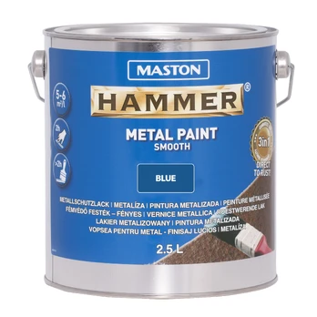 MASTON antikoroziniai dažai HAMMER SMOOTH Mėlyna