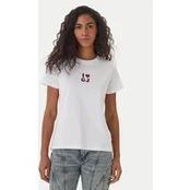 Guess Jeans Marškinėliai W6GI45 K8HM0 Balta Regular Fit